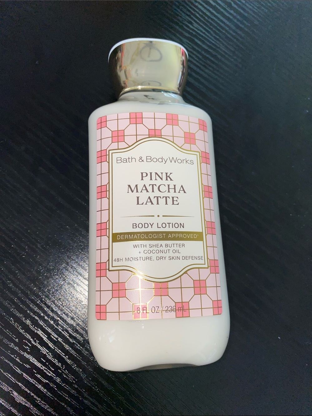 Bath & Body Works Pink Matcha Latte Body Lotion - Pink & Gold Accents